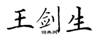 丁谦王剑生楷书个性签名怎么写