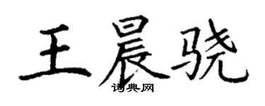 丁谦王晨骁楷书个性签名怎么写