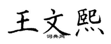 丁谦王文熙楷书个性签名怎么写