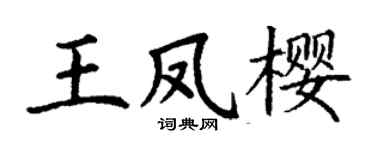 丁谦王凤樱楷书个性签名怎么写