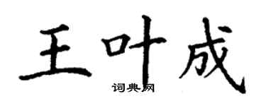 丁谦王叶成楷书个性签名怎么写