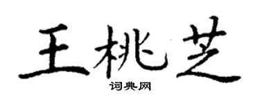 丁谦王桃芝楷书个性签名怎么写