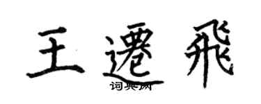 何伯昌王迁飞楷书个性签名怎么写