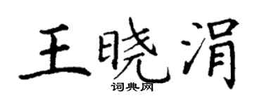 丁谦王晓涓楷书个性签名怎么写