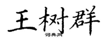 丁谦王树群楷书个性签名怎么写