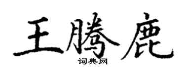 丁谦王腾鹿楷书个性签名怎么写