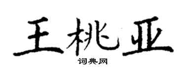丁谦王桃亚楷书个性签名怎么写