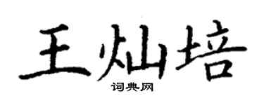 丁谦王灿培楷书个性签名怎么写