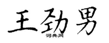 丁谦王劲男楷书个性签名怎么写