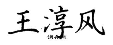 丁谦王淳风楷书个性签名怎么写