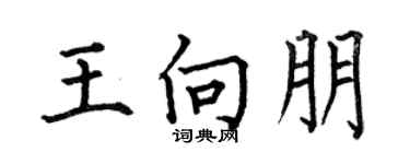 何伯昌王向朋楷书个性签名怎么写