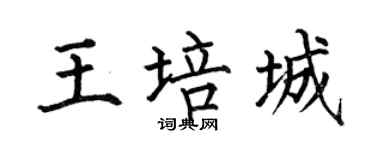 何伯昌王培城楷书个性签名怎么写