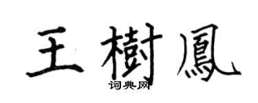 何伯昌王树凤楷书个性签名怎么写