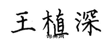 何伯昌王植深楷书个性签名怎么写