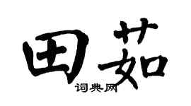 翁闿运田茹楷书个性签名怎么写