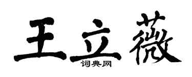 翁闿运王立薇楷书个性签名怎么写