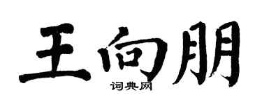 翁闿运王向朋楷书个性签名怎么写