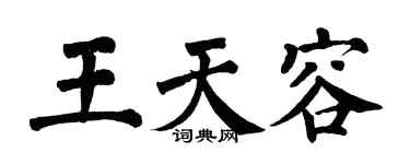 翁闿运王天容楷书个性签名怎么写