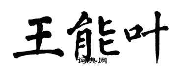 翁闿运王能叶楷书个性签名怎么写