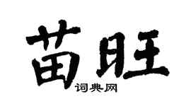 翁闿运苗旺楷书个性签名怎么写