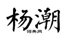 翁闿运杨潮楷书个性签名怎么写