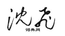 骆恒光沈飞草书个性签名怎么写