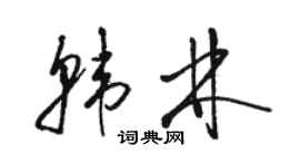 骆恒光韩林草书个性签名怎么写