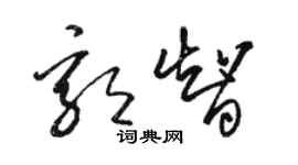 骆恒光郭智草书个性签名怎么写