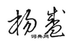 骆恒光杨盛草书个性签名怎么写