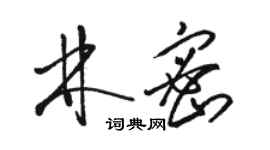 骆恒光林密草书个性签名怎么写