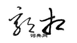 骆恒光郭相草书个性签名怎么写