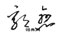 骆恒光郭恋草书个性签名怎么写