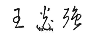 骆恒光王炎强草书个性签名怎么写