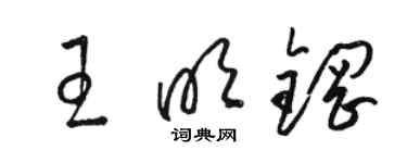 骆恒光王明钢草书个性签名怎么写