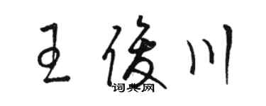 骆恒光王俊川草书个性签名怎么写