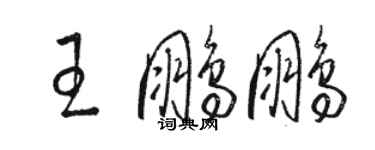 骆恒光王鹏鹏草书个性签名怎么写
