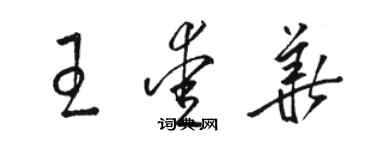 骆恒光王爱华草书个性签名怎么写