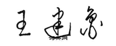骆恒光王建鲁草书个性签名怎么写