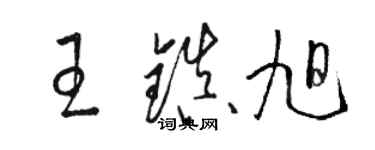 骆恒光王镇旭草书个性签名怎么写
