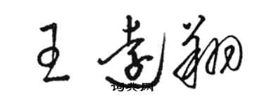 骆恒光王远翔草书个性签名怎么写
