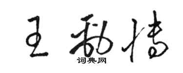 骆恒光王劲博草书个性签名怎么写