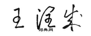 骆恒光王润成草书个性签名怎么写