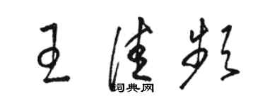 骆恒光王佳频草书个性签名怎么写