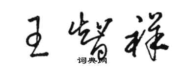 骆恒光王智祥草书个性签名怎么写