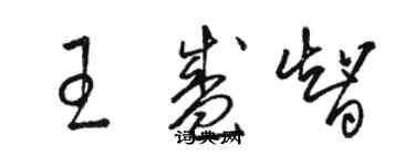 骆恒光王盛智草书个性签名怎么写
