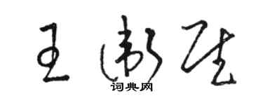 骆恒光王卫慰草书个性签名怎么写