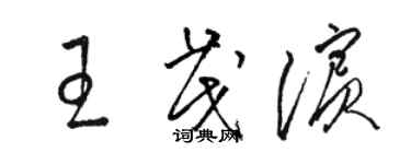 骆恒光王茂滨草书个性签名怎么写