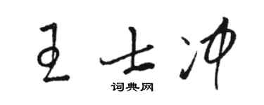 骆恒光王士冲草书个性签名怎么写