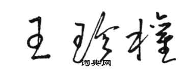 骆恒光王珍权草书个性签名怎么写