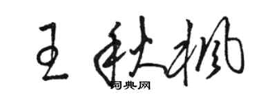 骆恒光王秋枫草书个性签名怎么写